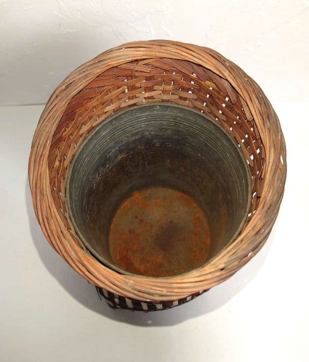 【6点】木製花器 竹細工 一輪挿し 工芸 茶道具フラワースタンド 古道具 カゴ