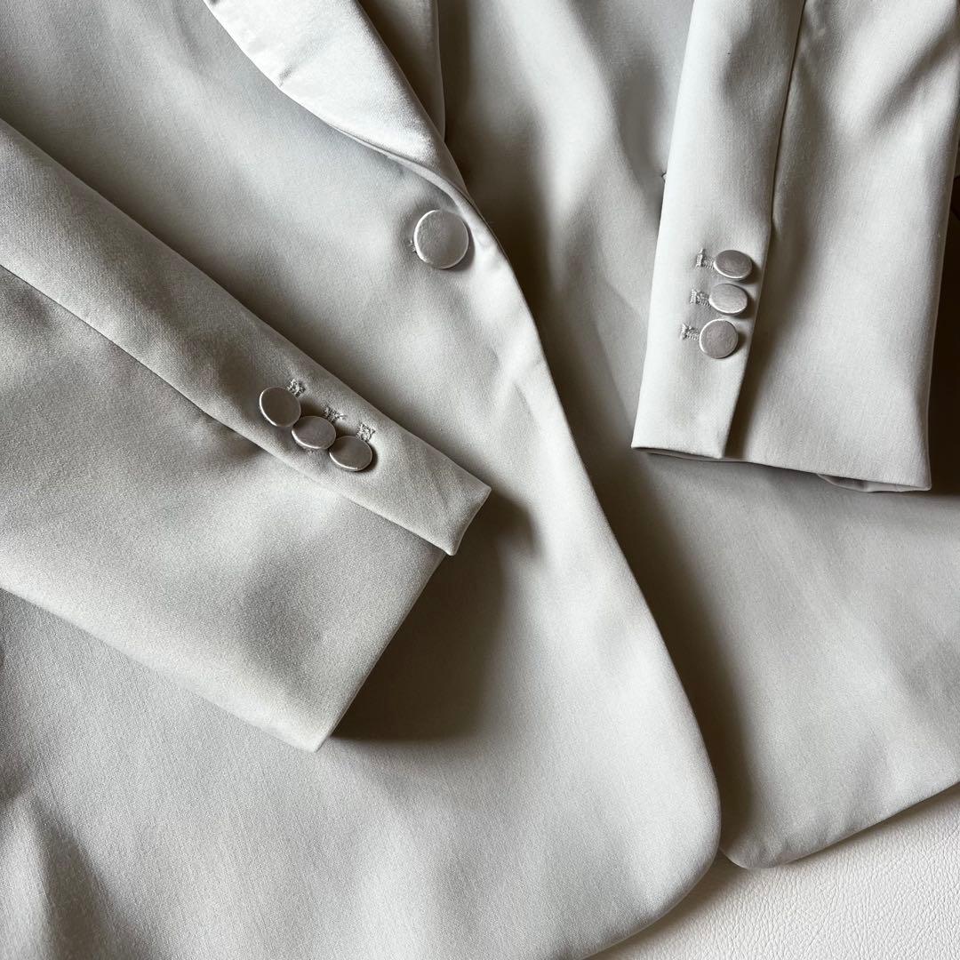 新品タグ付き✨ZARA　パンツスーツ　セットアップ　現行　ライトグレー　洗える