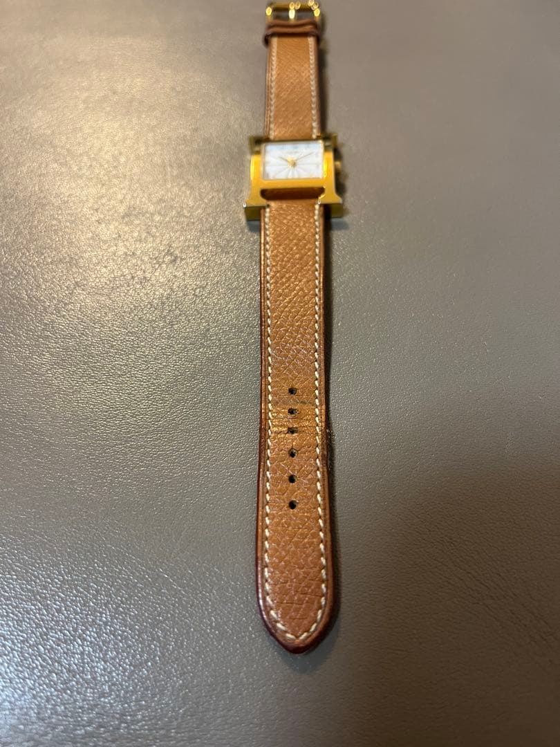 エルメス　Hウォッチ　キャメル革ベルト