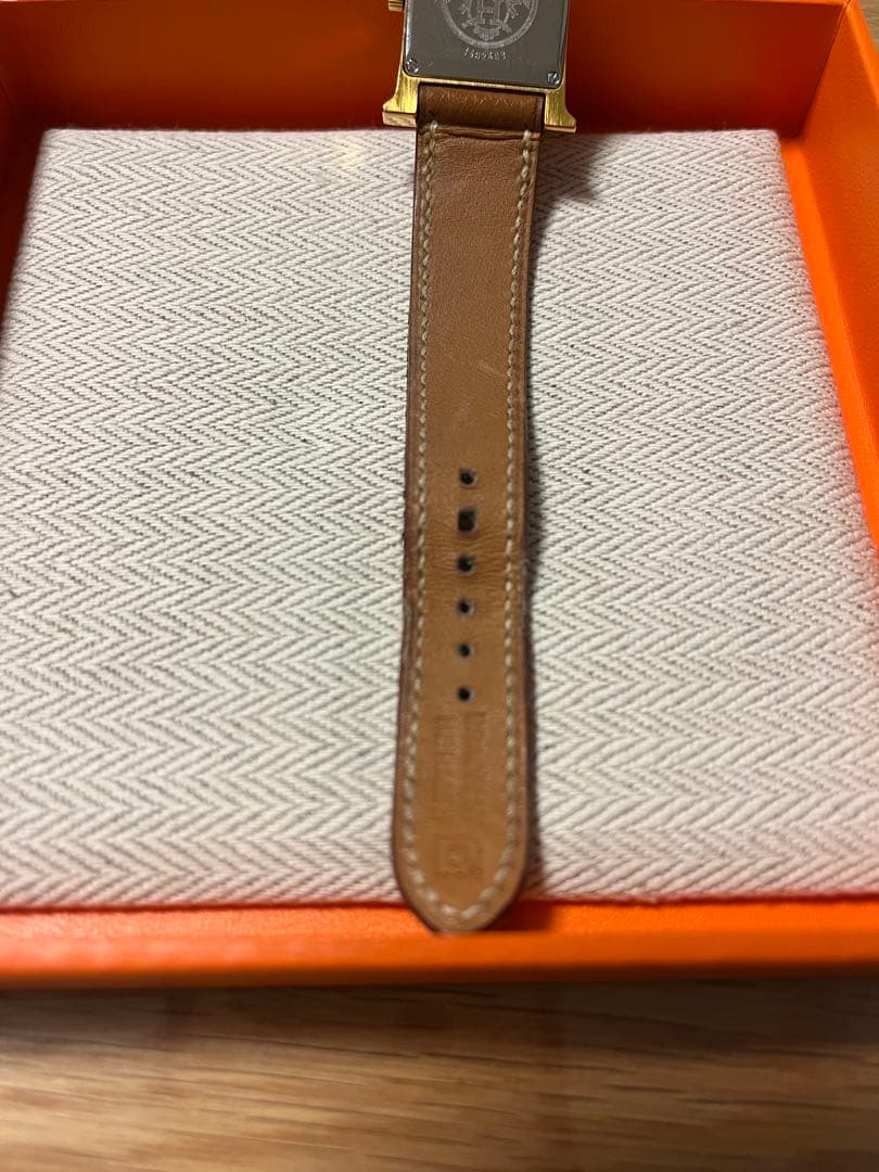エルメス　Hウォッチ　キャメル革ベルト