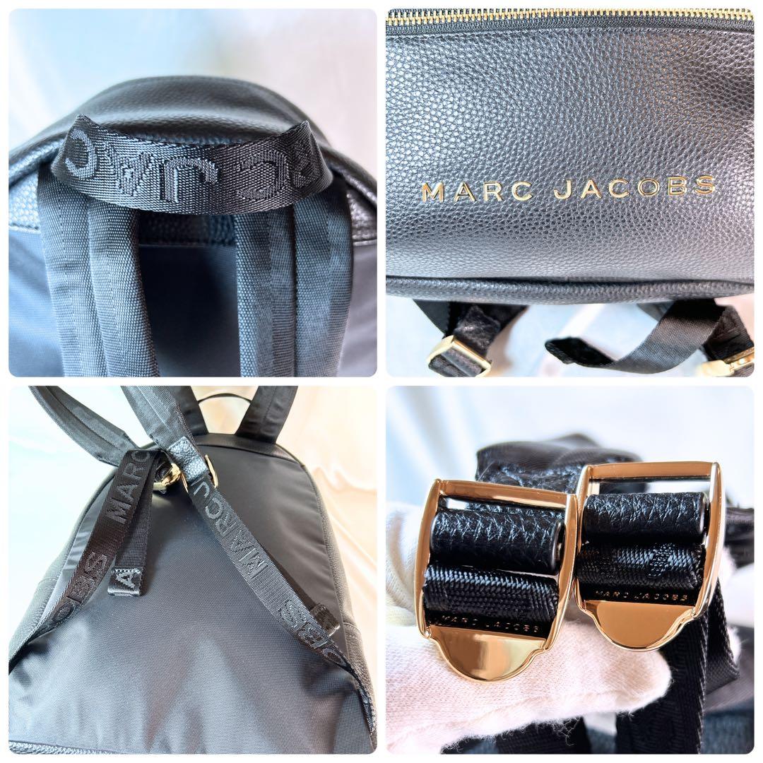 美品 MARC JACOBS リュック レザー ブラック ゴールド金具