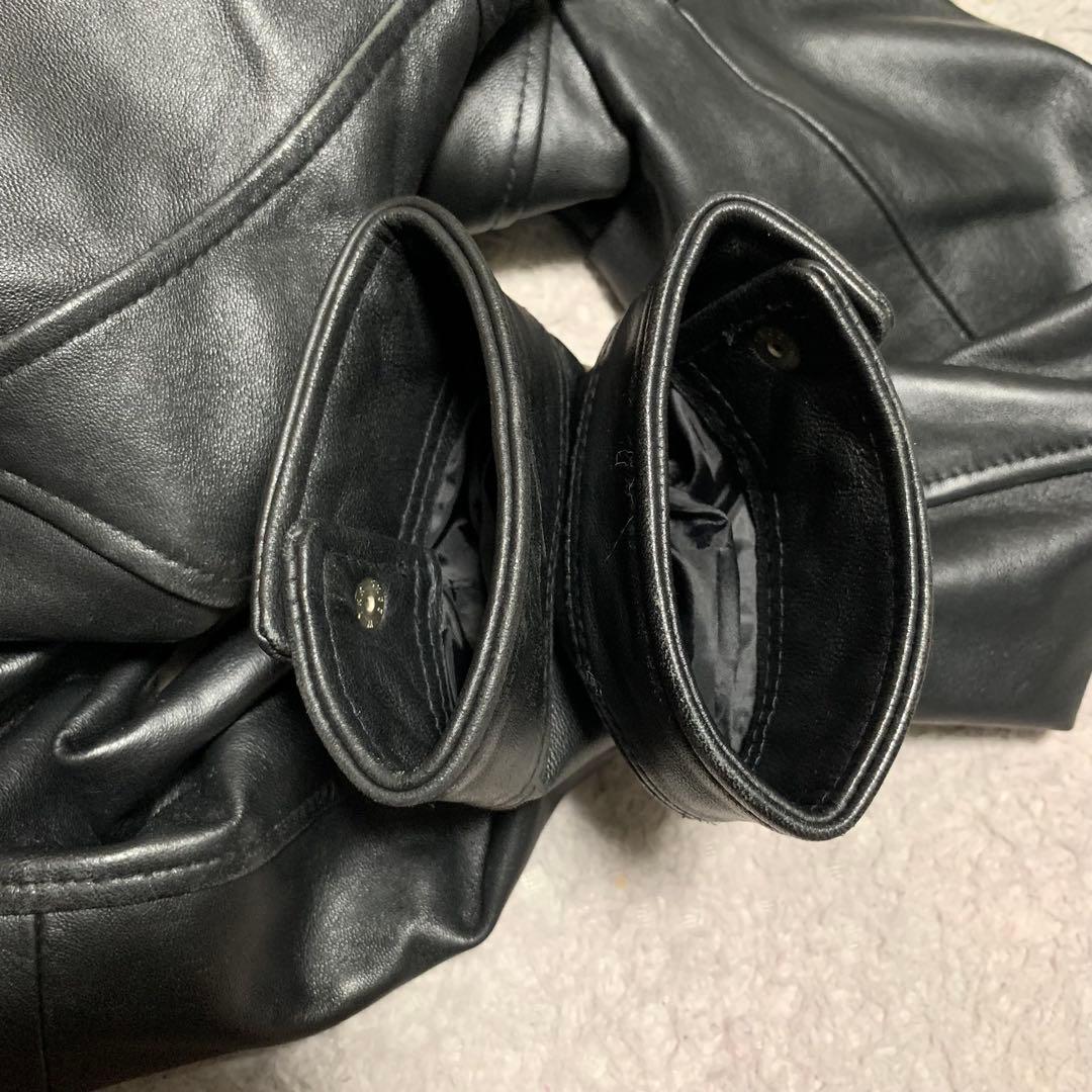 美品 Rattle Trap メンズビギ レザージャケット シングルライダース