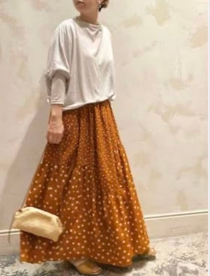 BEARDSLEYドットパッチワークスカート