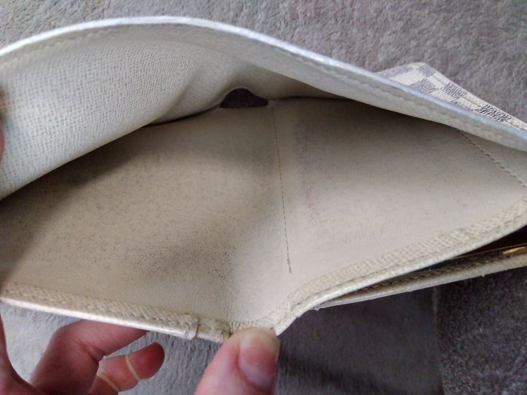 LOUIS VUITTON ダミエ 折り財布 アズール がま口