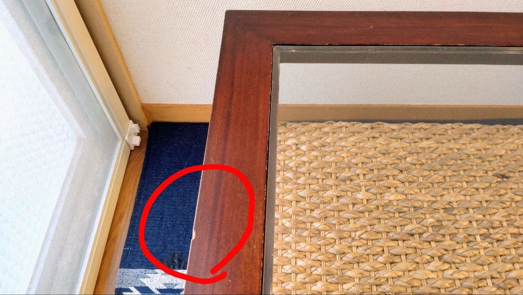 GRACENOTE ウォーターヒヤシンス×マホガニー ガラステーブル