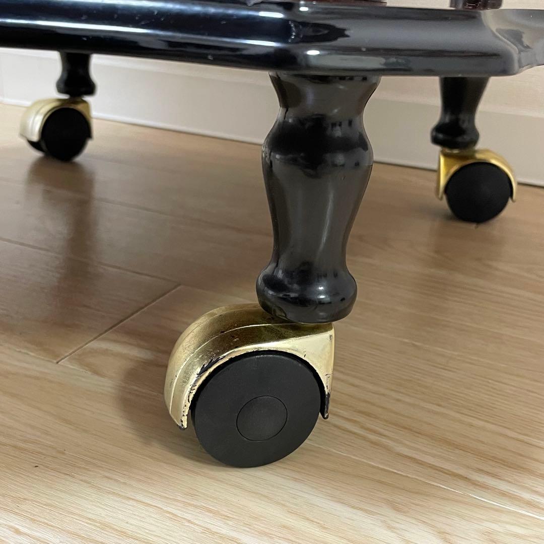 希少 美品 イタリア製 象嵌 キャスター付き キッチンワゴン