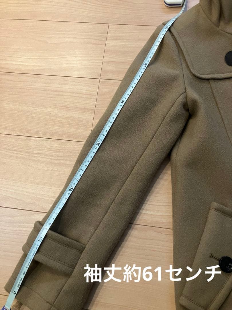 【美品】ブルーレーベル　ベージュ ダッフルコート フード付き