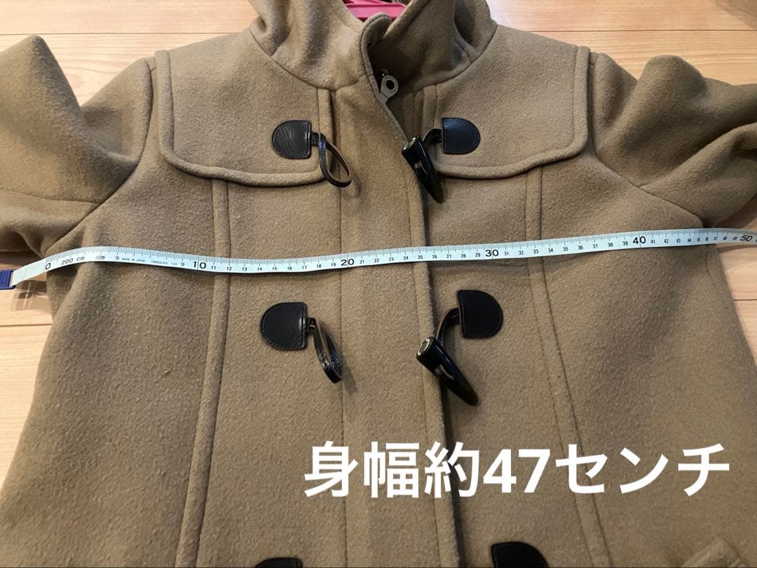 【美品】ブルーレーベル　ベージュ ダッフルコート フード付き