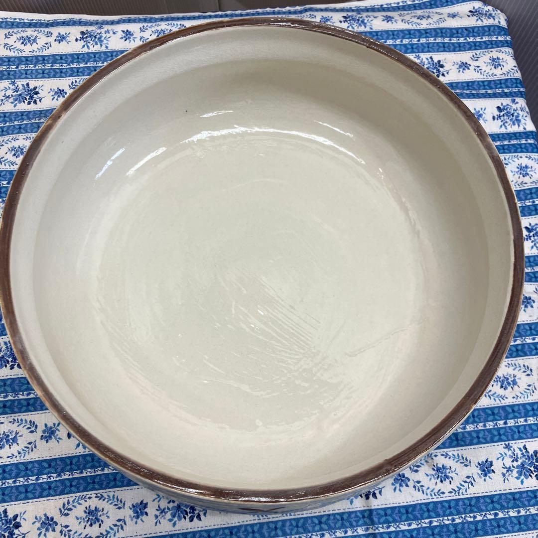 骨董品　茶道具　水差　志野平水指　掻合塗割蓋　加藤五陶　造　共箱　S460HMS