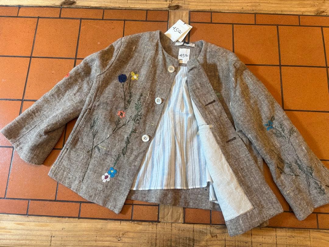 ♡ 45rpm 綿麻ツイード刺繍のジャケット♡