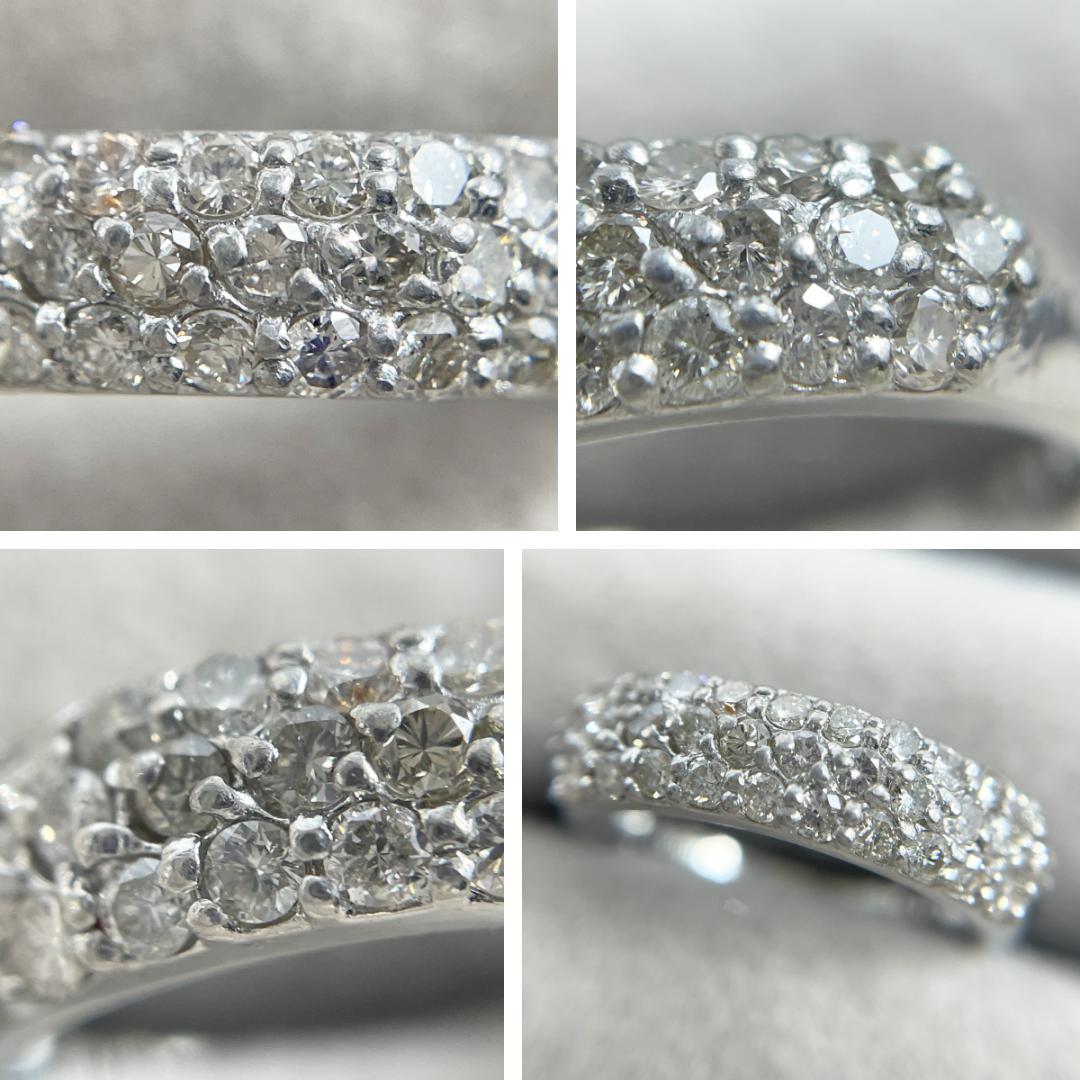 Pt900 天然ダイヤモンド 0.50ct パヴェリング
