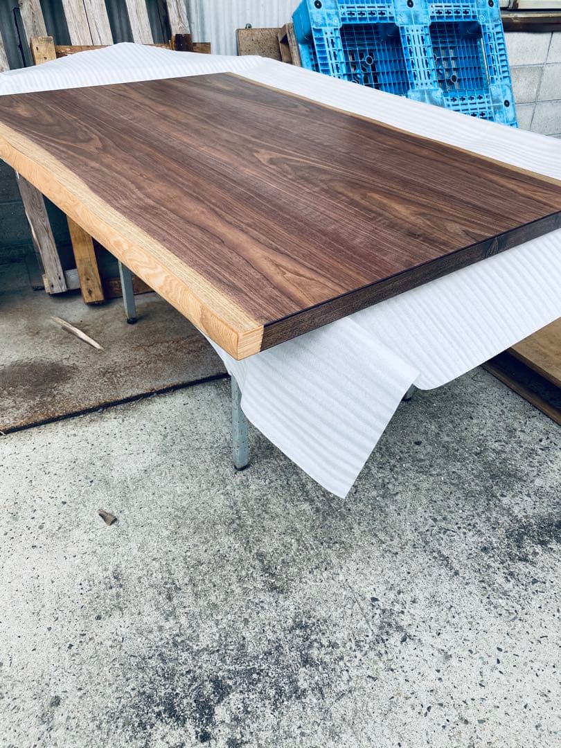 こたつ天板ウォールナット皮付き120日本製