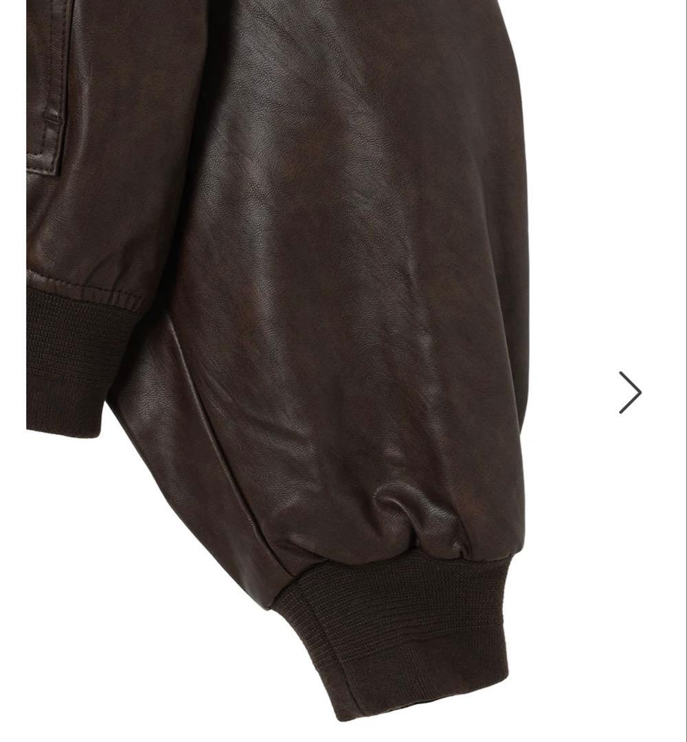 新品NKNIT synthetic leather padded jacket