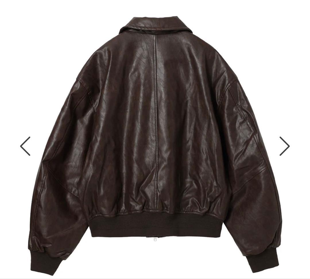 新品NKNIT synthetic leather padded jacket