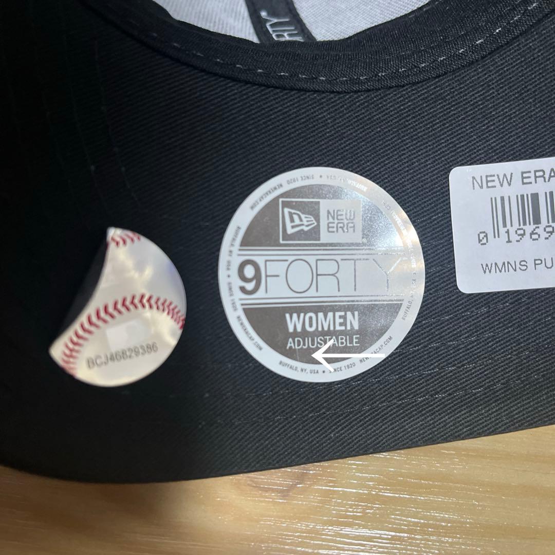 訳あり品　ニューエラ　NEW ERA NYヤンキース　レザー調　オールブラック