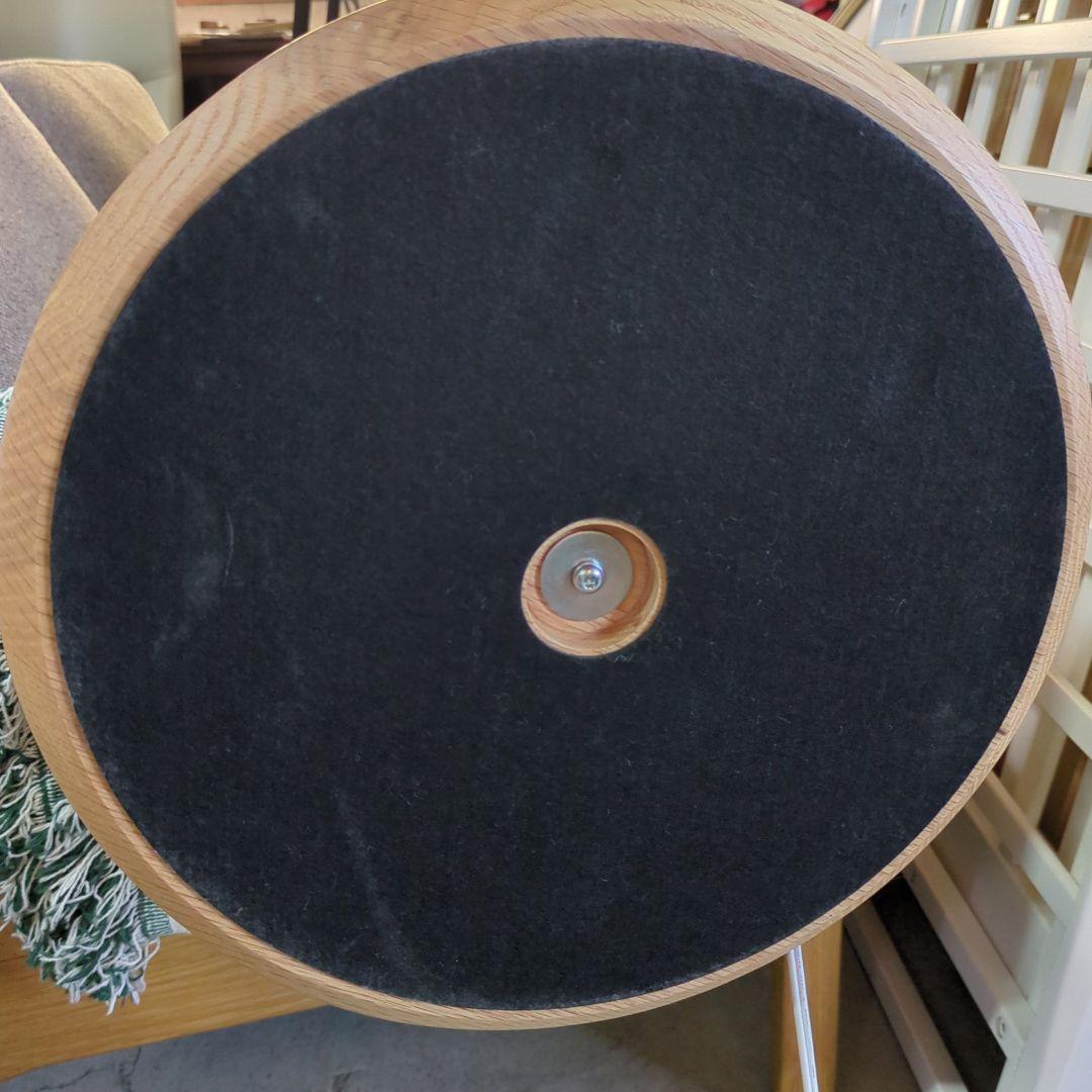 廃盤！美品！無印良品　LED麻シェードフロアライト　照明　オーク材　ベージュ