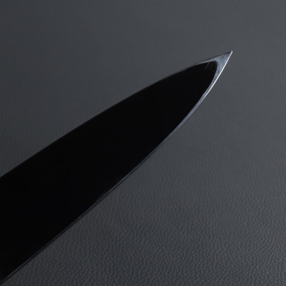 10864柳刃包丁 尺三 鏡面仕上げ 刃は究極の切れ味 黒檀黒水牛白三本巻八角柄