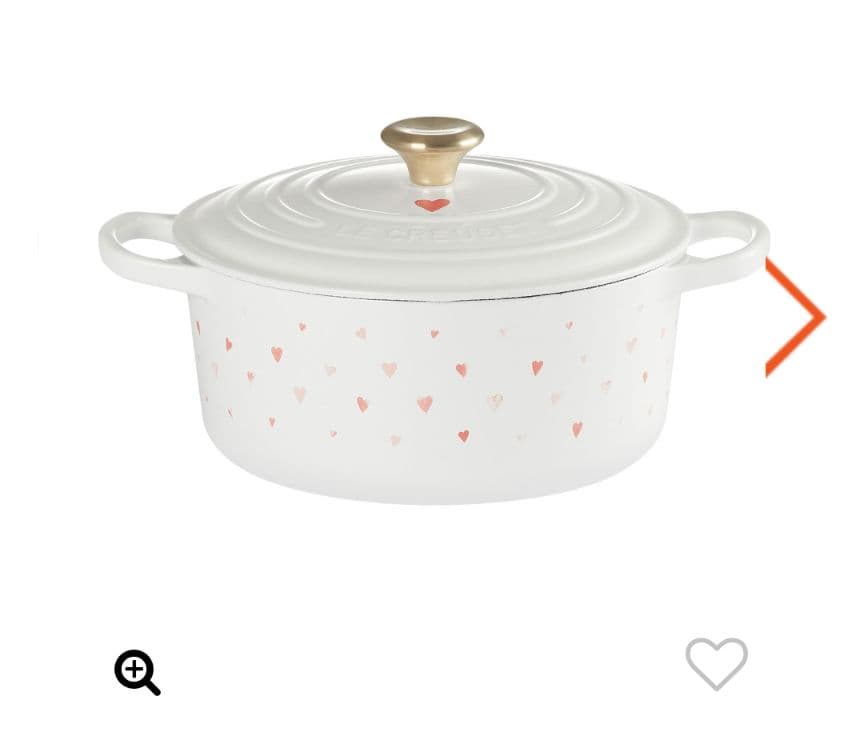 【新品レア品·ハート柄】LE CREUSET 20㌢両手鍋ココット・ロンド
