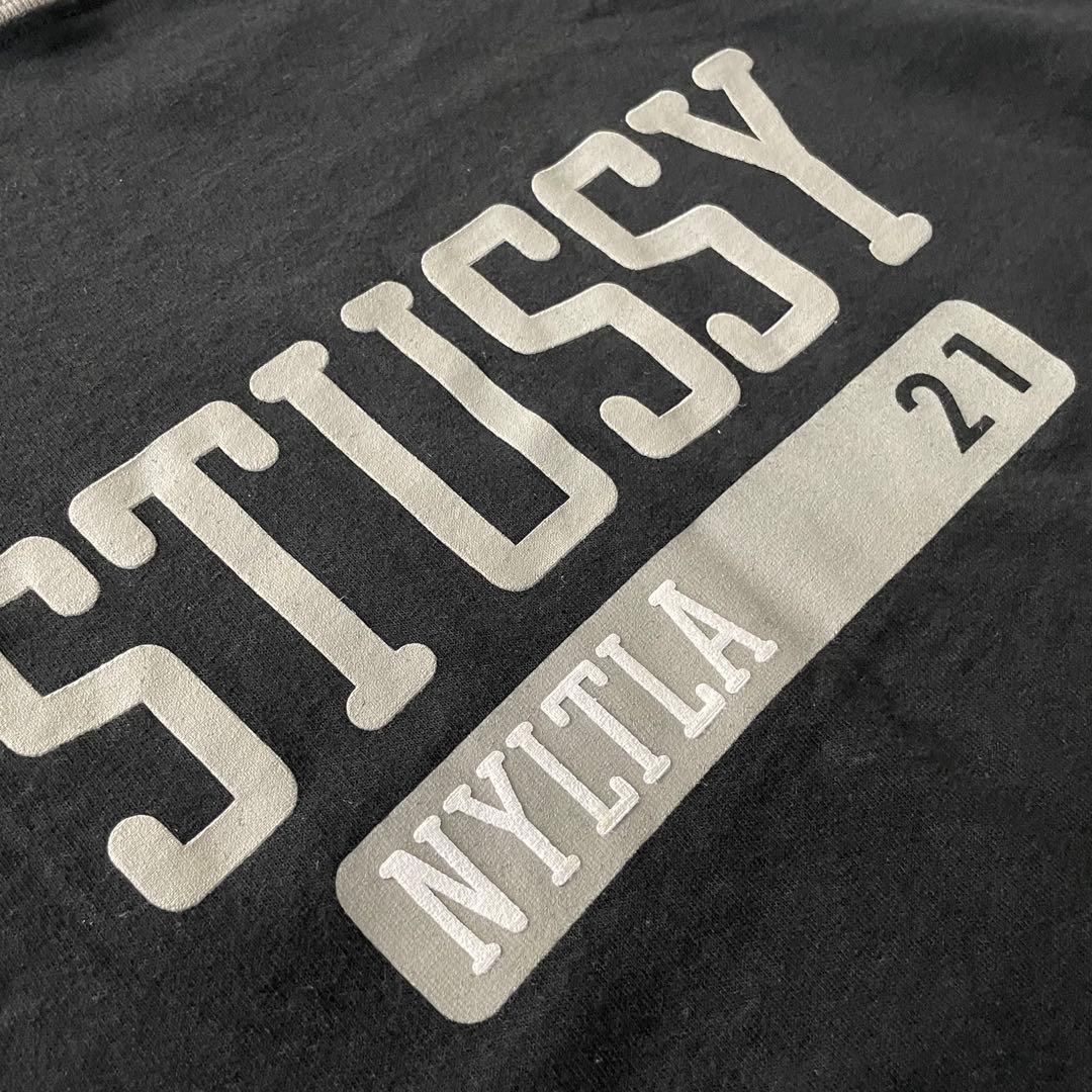 90's usa製 紺タグ Stussy ステューシー L/S Tee 黒 L
