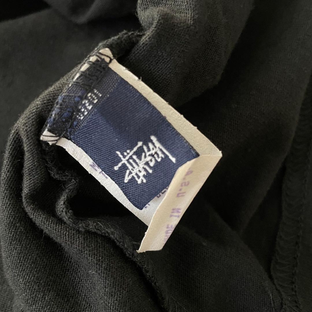 90's usa製 紺タグ Stussy ステューシー L/S Tee 黒 L