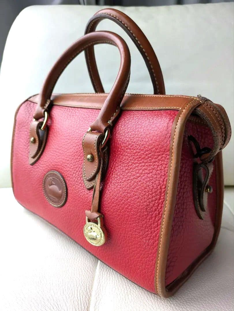 【美品】DOONEY&BOURKE 赤　希少　ミニボストン　レザー