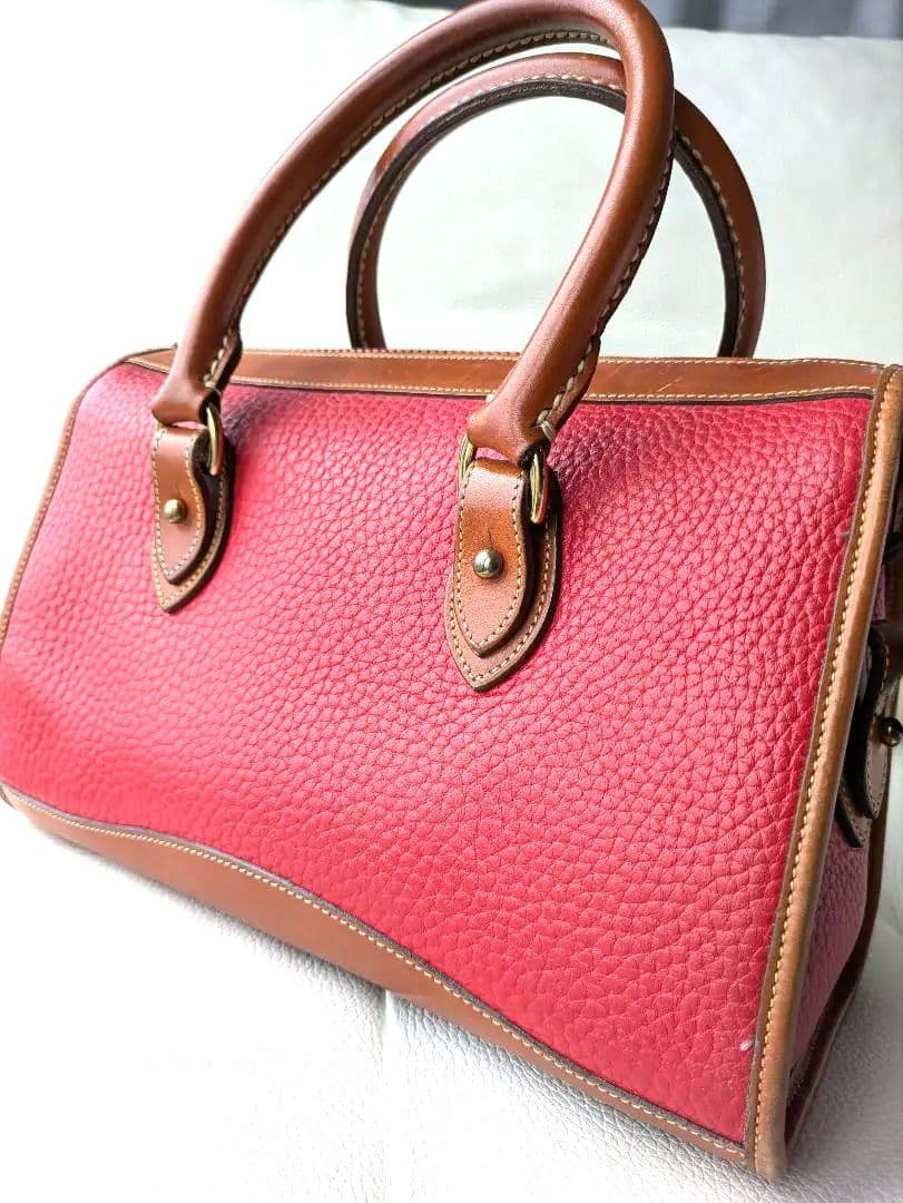 【美品】DOONEY&BOURKE 赤　希少　ミニボストン　レザー