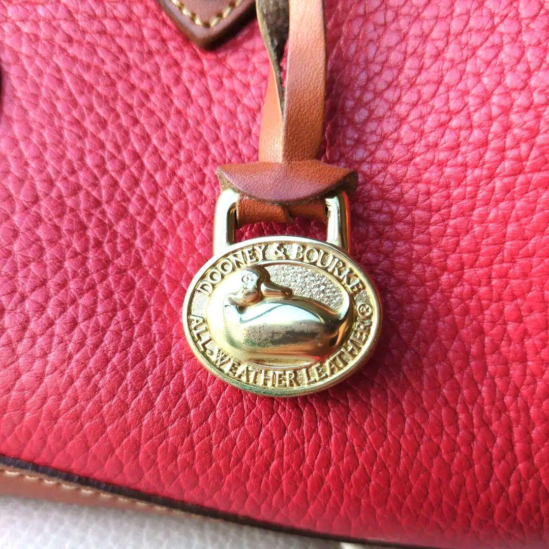 【美品】DOONEY&BOURKE 赤　希少　ミニボストン　レザー