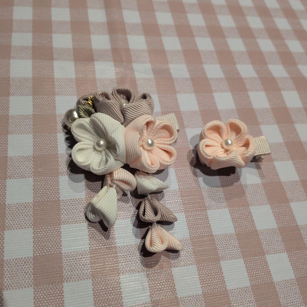 ピンク花柄着物セット 100cm 3歳七五三　被布コート