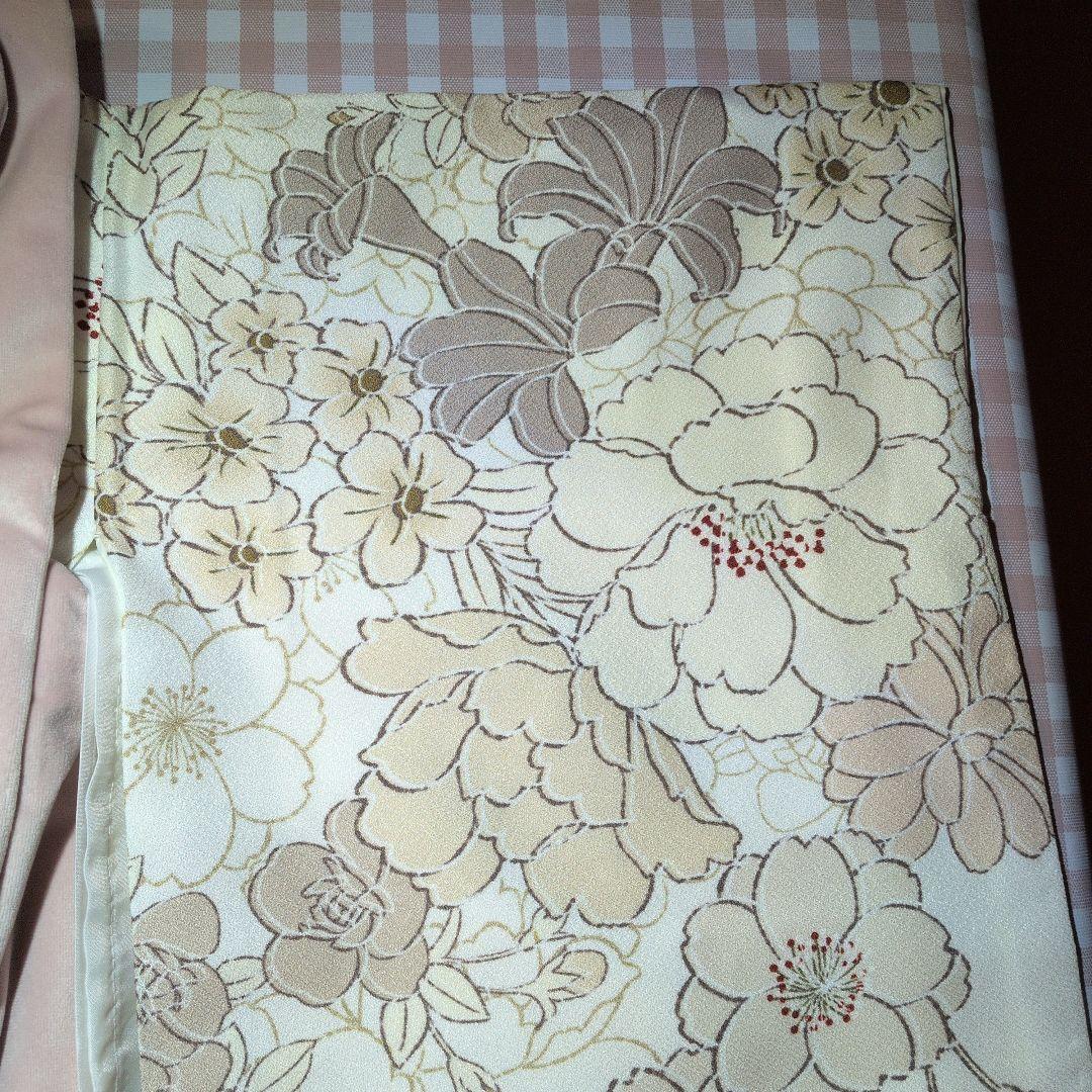 ピンク花柄着物セット 100cm 3歳七五三　被布コート