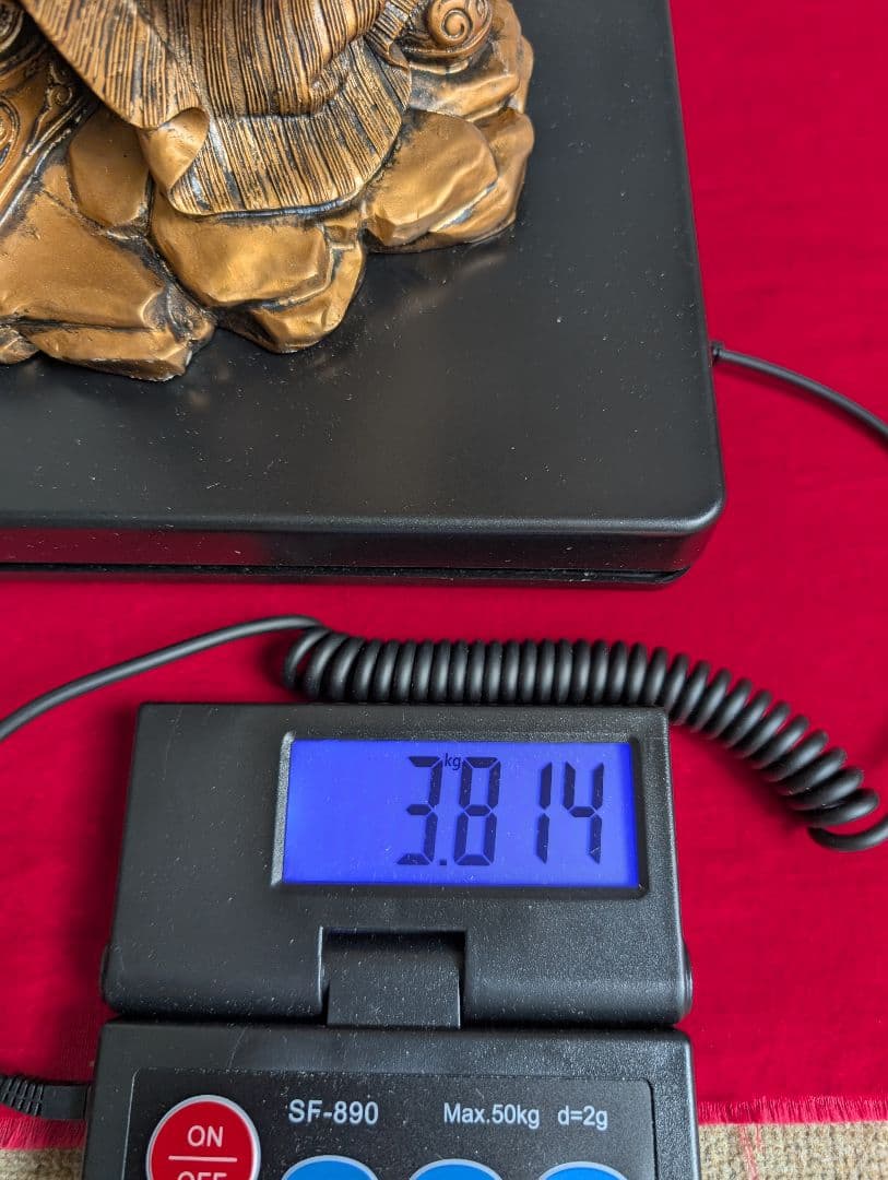 工芸　彫刻　関羽　関公　三国志　置物　立像　台付