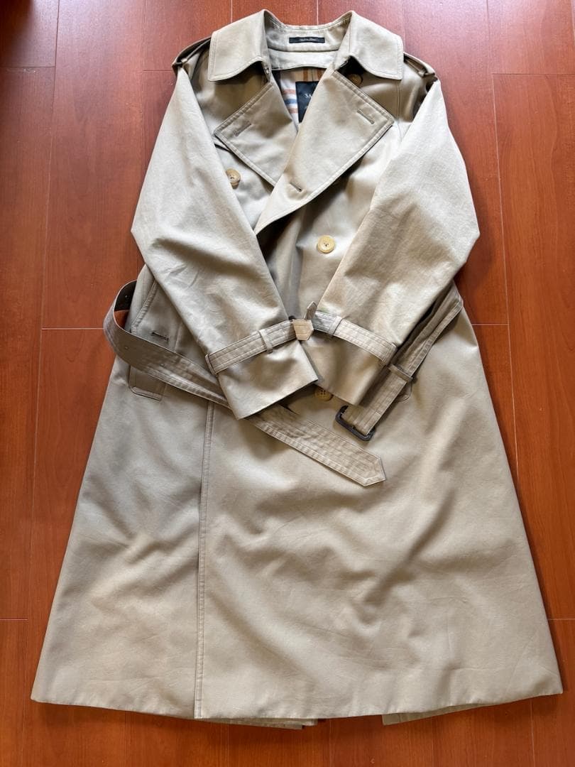 100年コート ダブルトレンチコート クラシックモデル メンズ Ｓカーキ