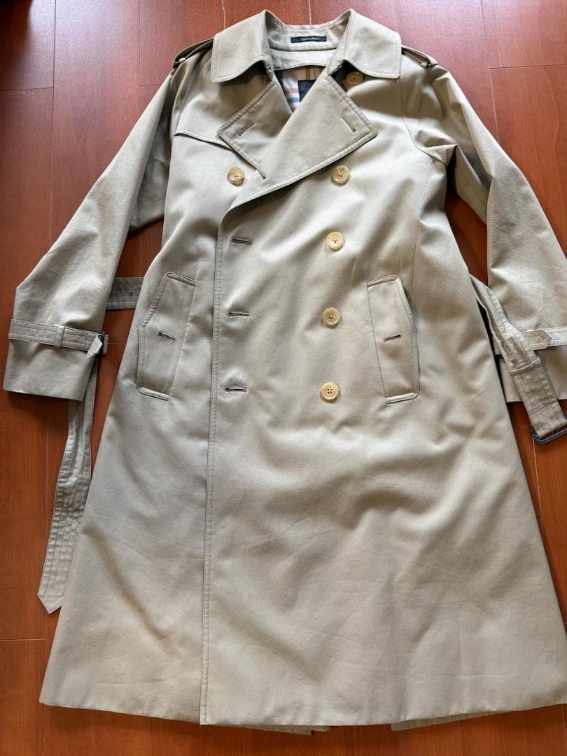 100年コート ダブルトレンチコート クラシックモデル メンズ Ｓカーキ