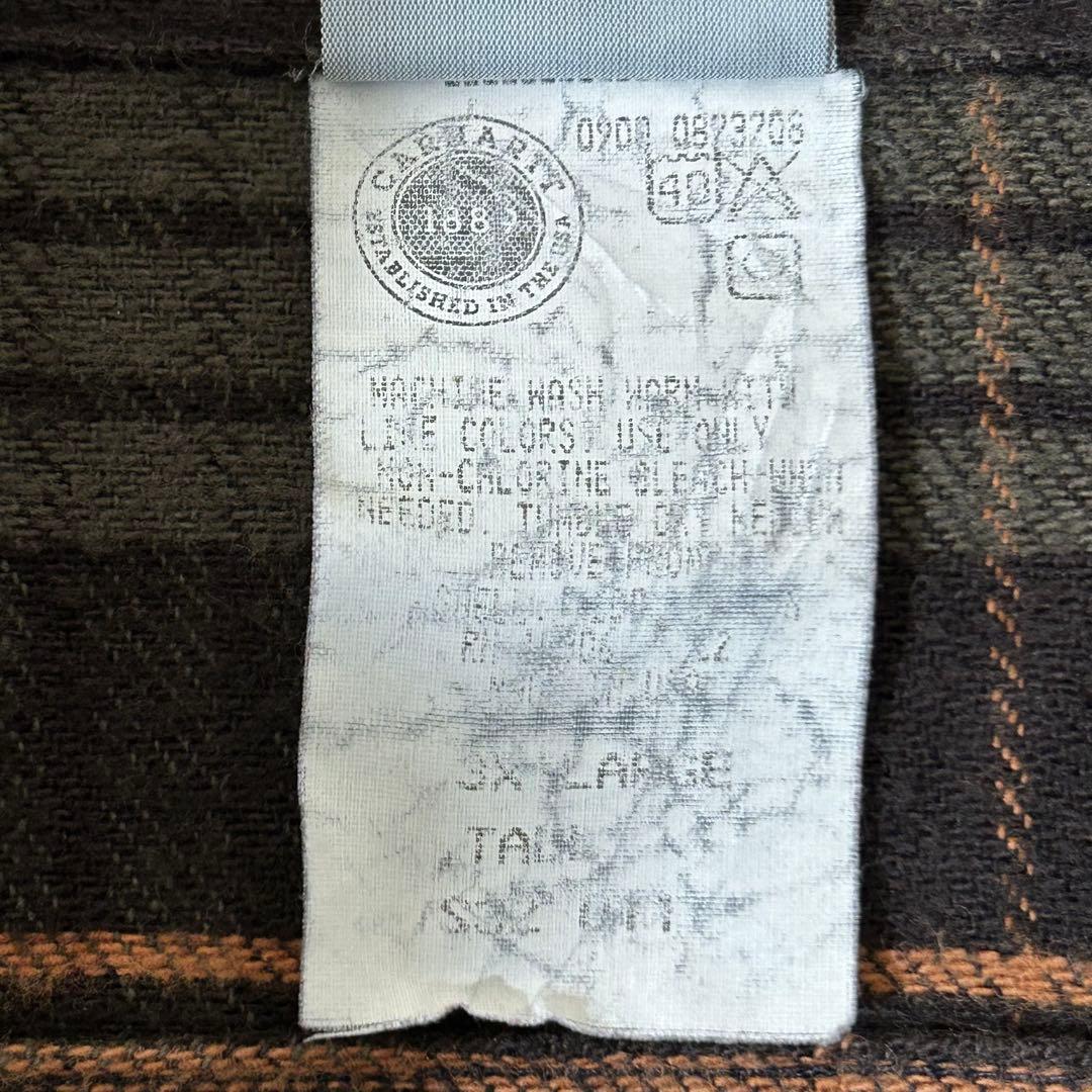 激レア 3XL カーハート ヘビーネルシャツ 厚手 肉厚 チェック USA製