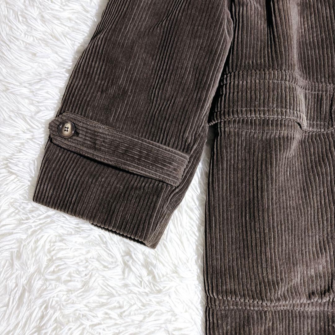 YSL イヴサンローラン コーデュロイコート 茶 メンズS相当 ロング