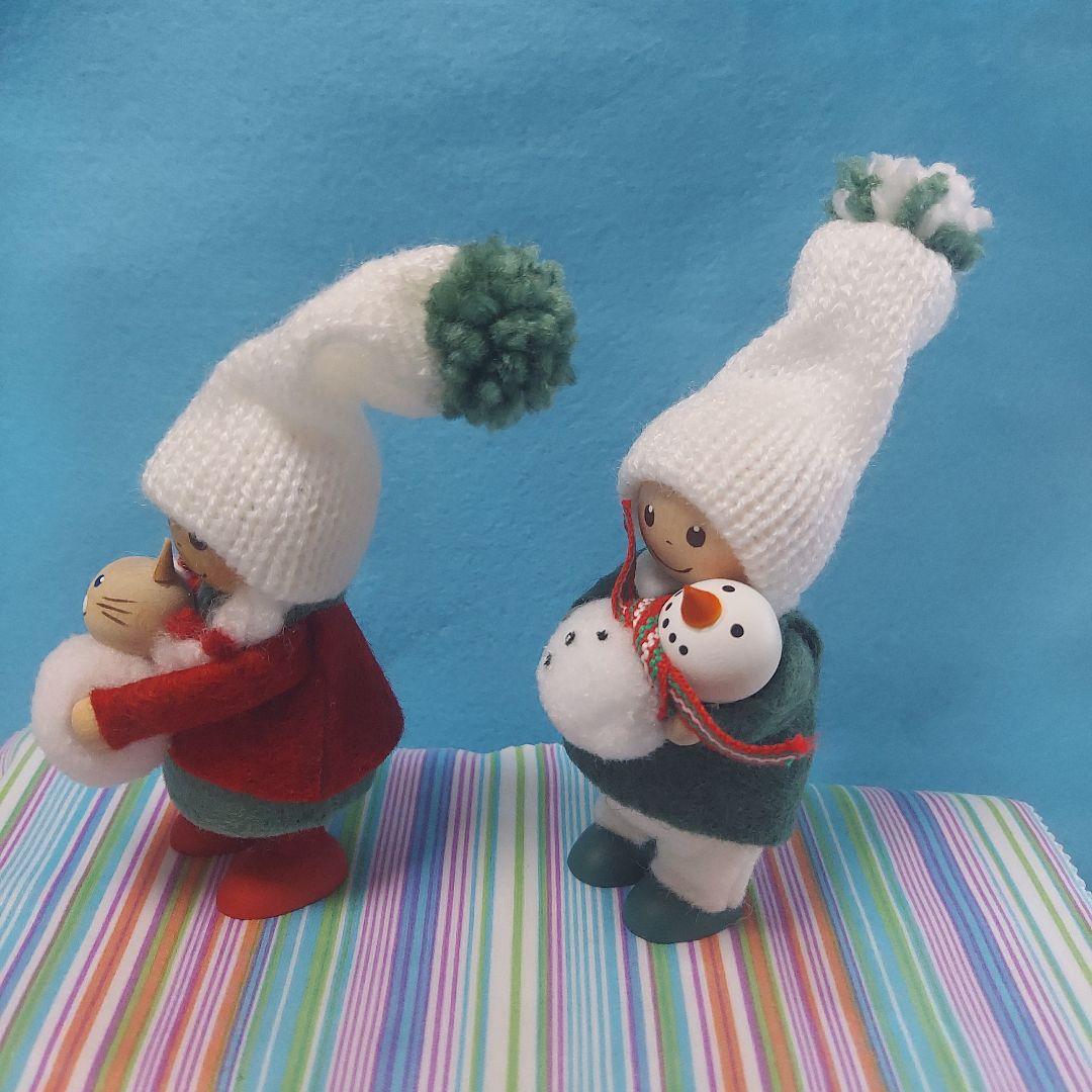 ★ノルディカニッセ　ネコを持った 女の子& 雪だるまを持った 男の子★