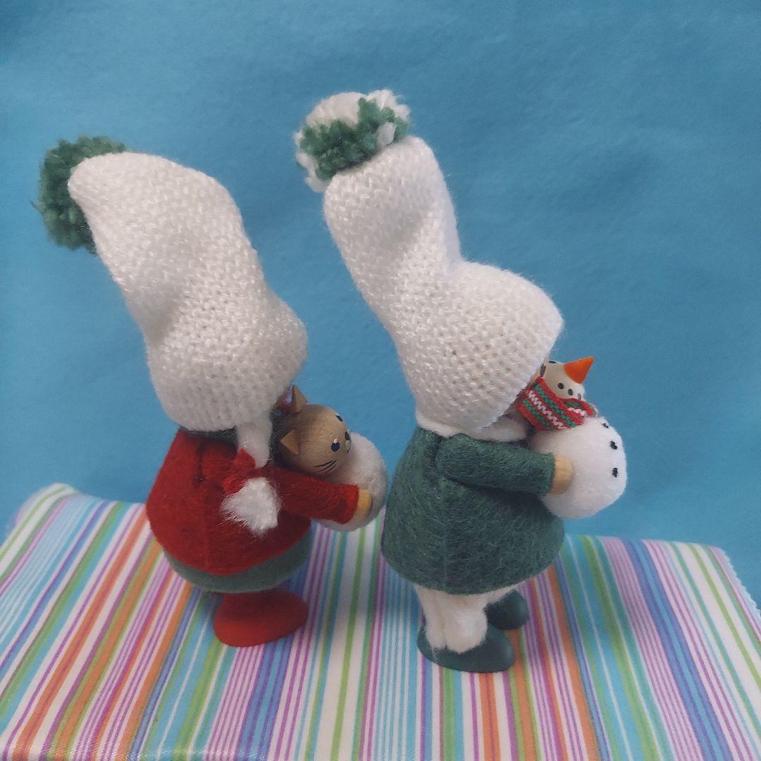 ★ノルディカニッセ　ネコを持った 女の子& 雪だるまを持った 男の子★