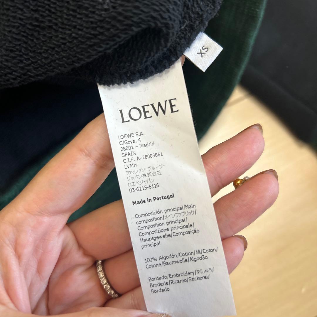 LOEWE 刺繍入りトップス XS ブラック/グリーン