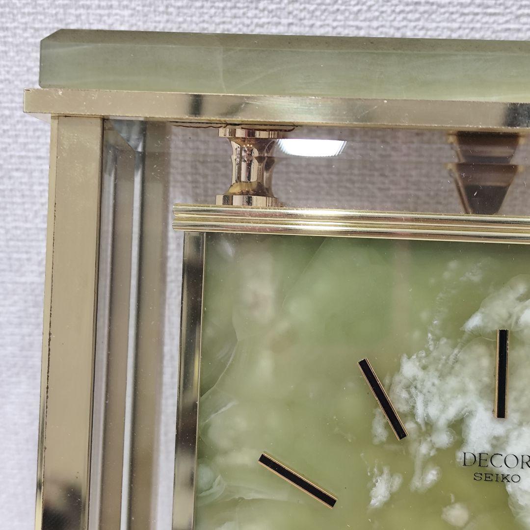 超激レア SEIKO 置時計 デコール AZ826G オニキス 大理石 最高級