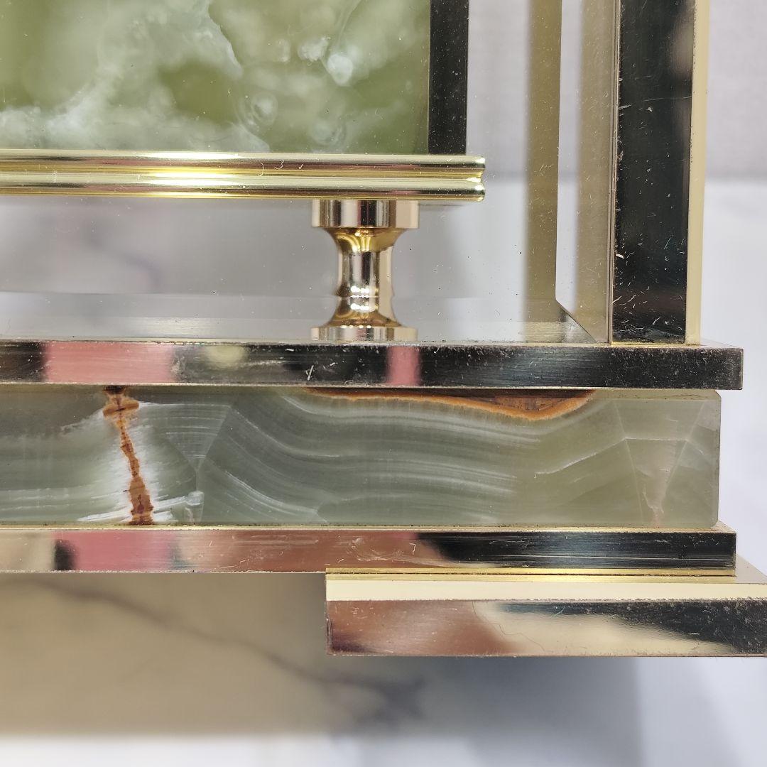 超激レア SEIKO 置時計 デコール AZ826G オニキス 大理石 最高級