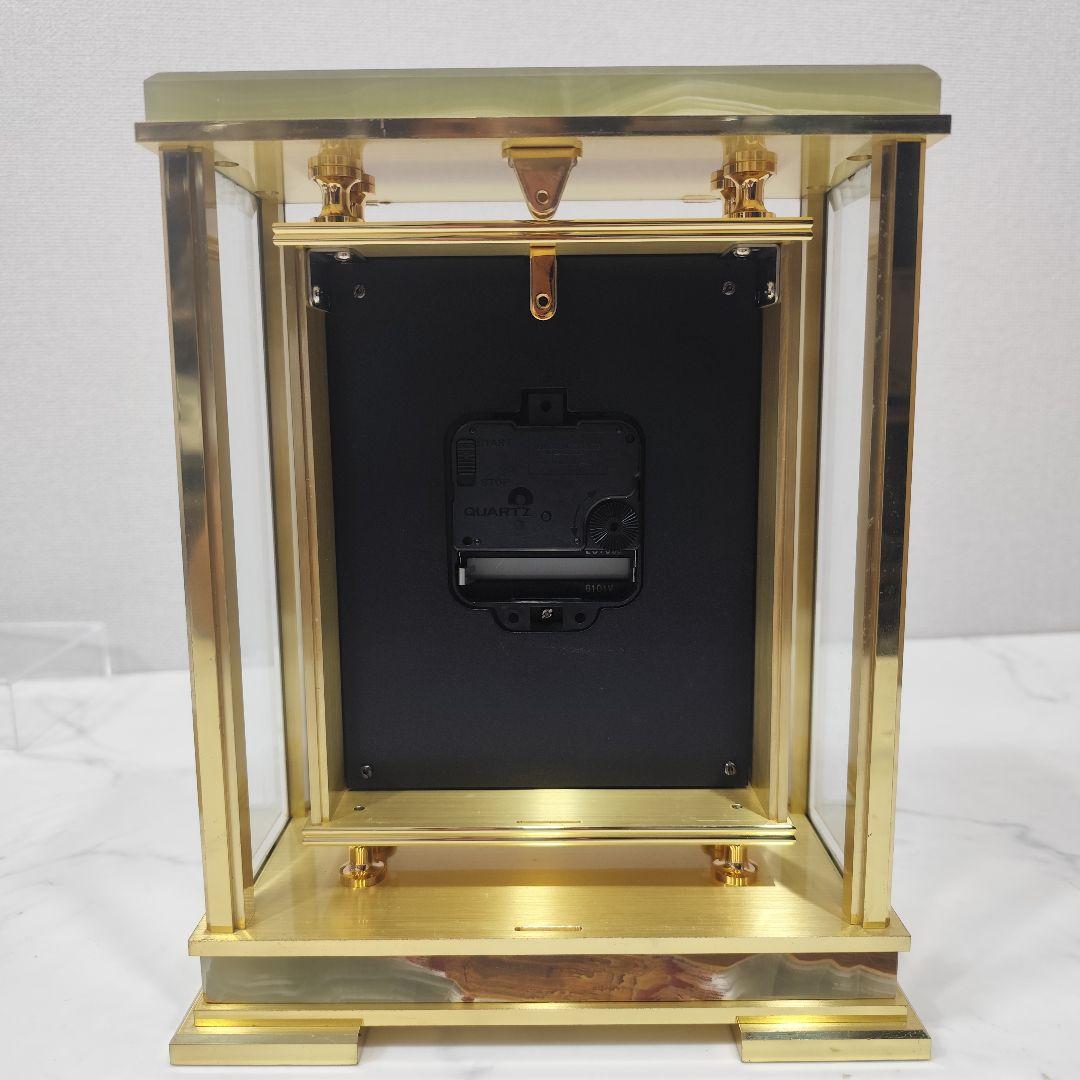 超激レア SEIKO 置時計 デコール AZ826G オニキス 大理石 最高級