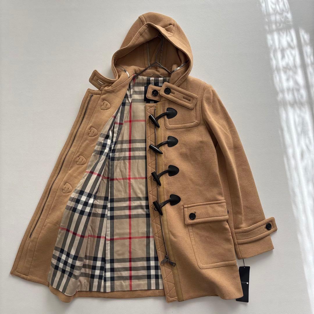 02438C 未使用品　バーバリーロンドン　ダッフルコート　ウール　ノバチェック