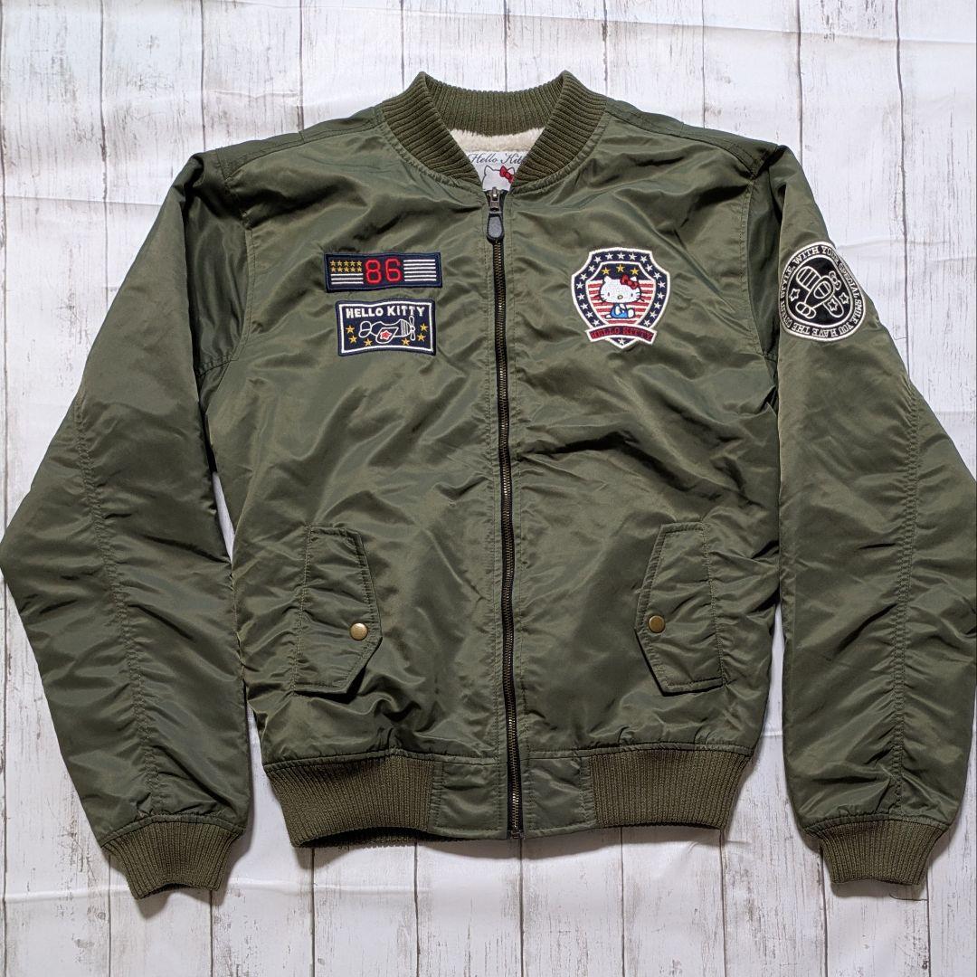 【レア】HELLO KITTY ハローキティ MA-1 バック刺繍 LL メンズ