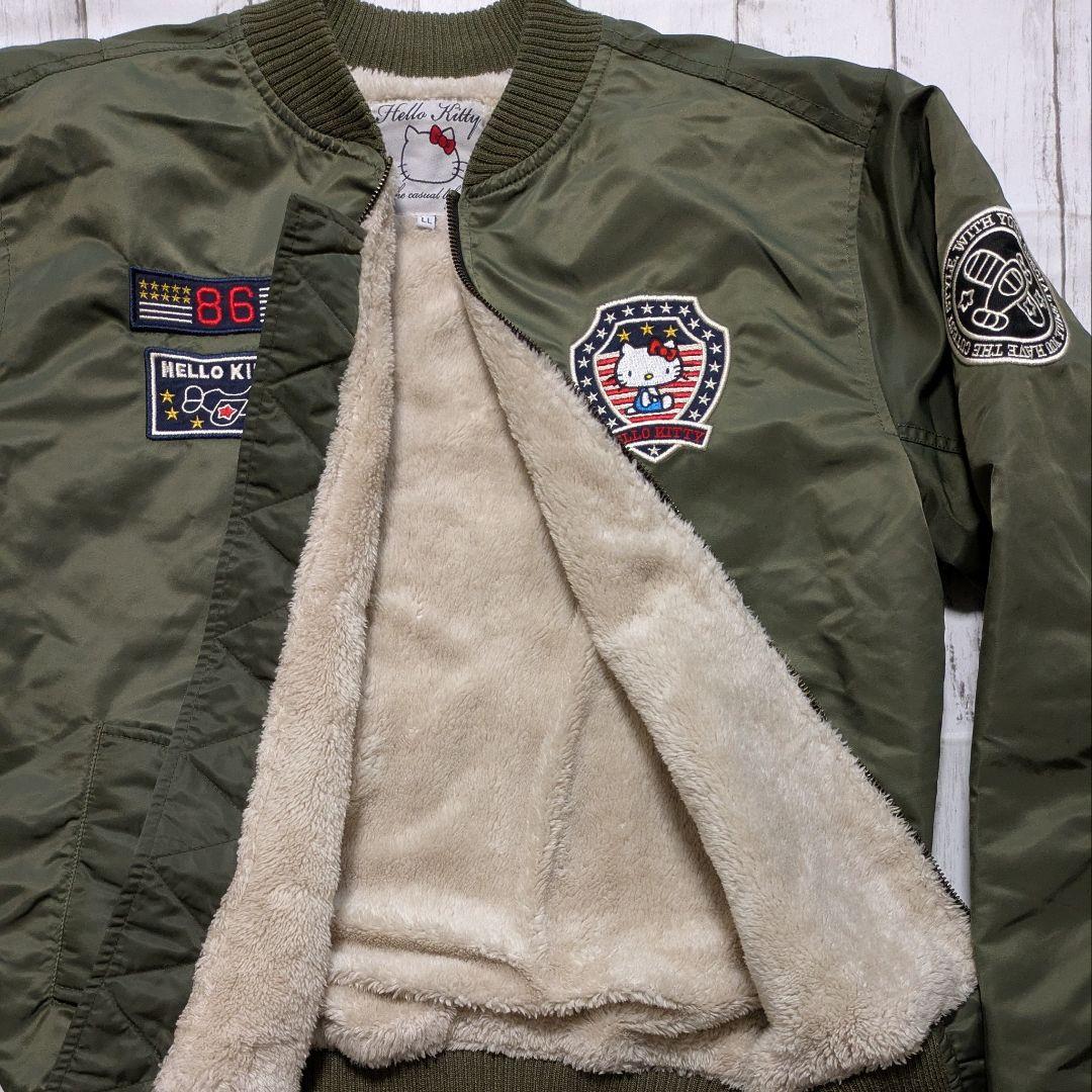 【レア】HELLO KITTY ハローキティ MA-1 バック刺繍 LL メンズ