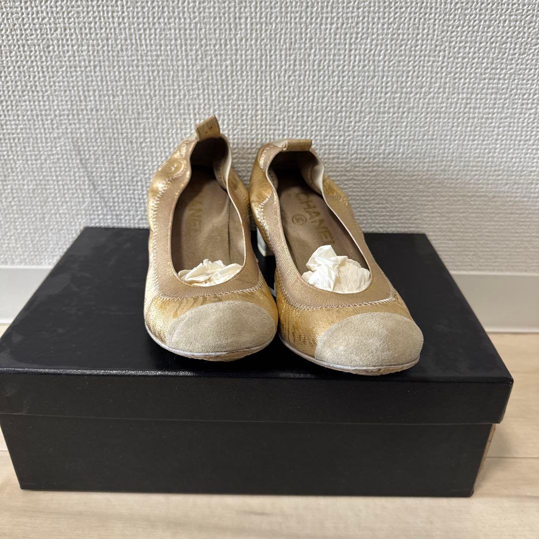 CHANEL ゴールド　パンプス　35