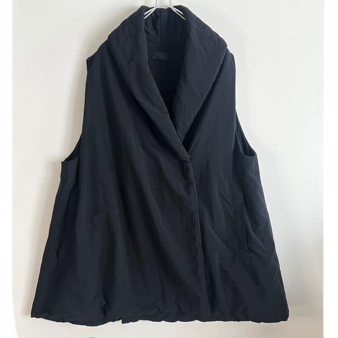 萌　MOYURU 中綿 ロングベスト　ブラック