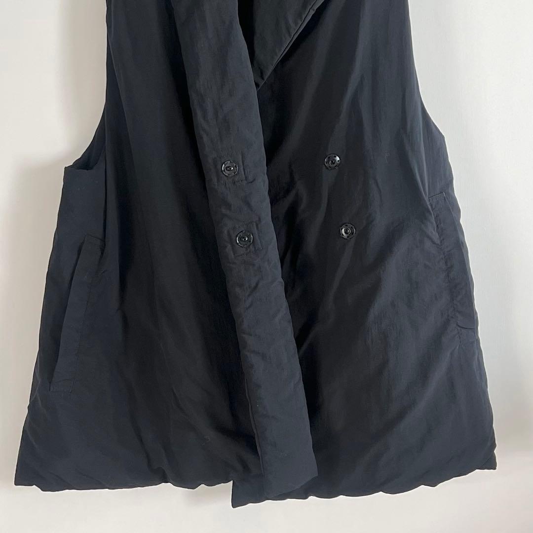 萌　MOYURU 中綿 ロングベスト　ブラック