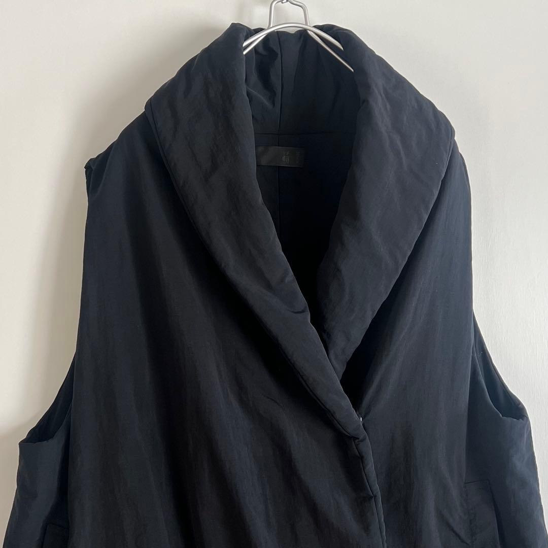 萌　MOYURU 中綿 ロングベスト　ブラック