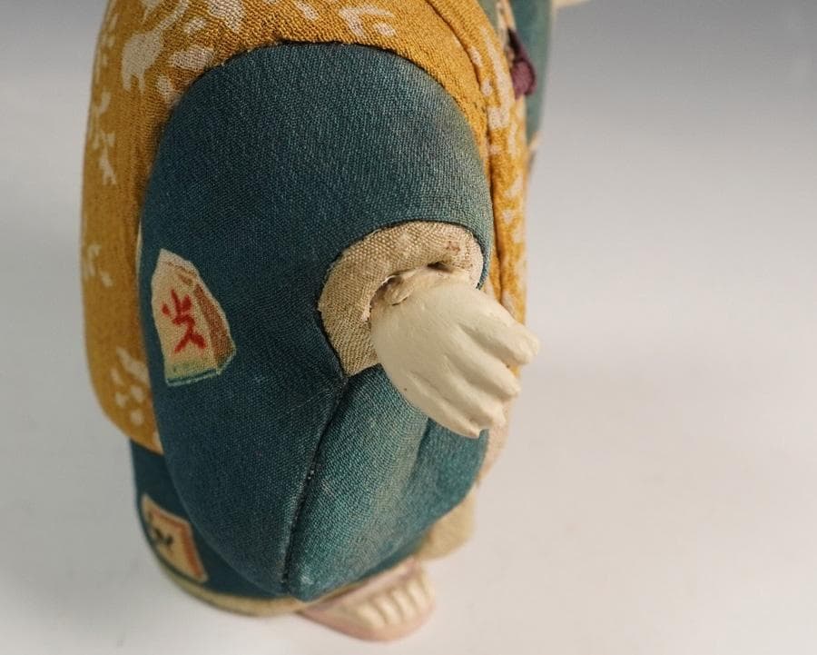 岡本玉水 木目込人形『酉の市』共箱 人形 飾り物