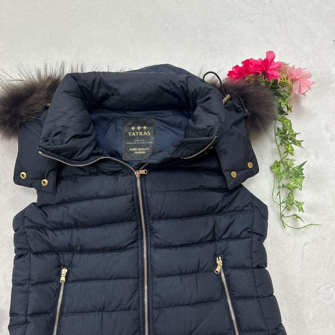 F665 M 2 タトラス オルシエラ 軽量 ネイビー ダウンベスト レディース