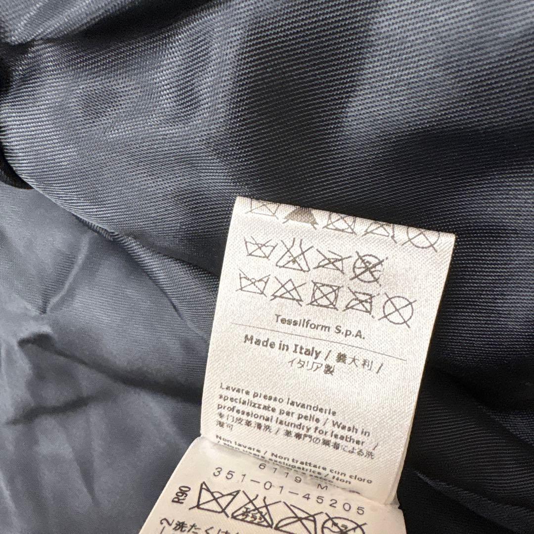 PATRIZIA PEPE ファー切替ラムレザージャケット　ネイビー